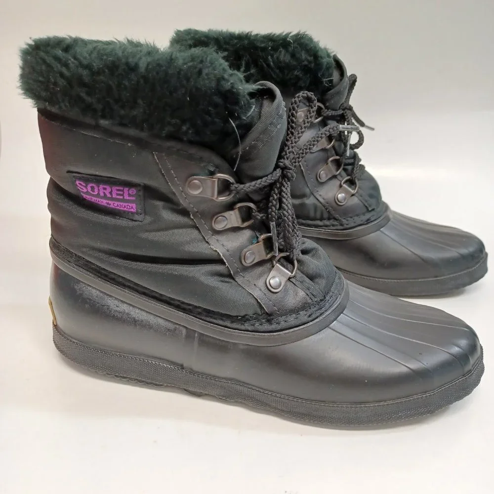 Sorel Boots Black Winter Snow Boots‎ Womens 7